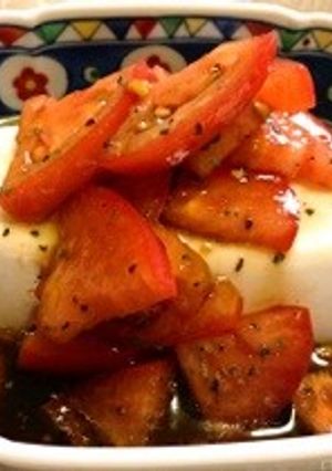おつまみ食堂♪和風イタリアントマト冷や奴-レシピのメイン写真