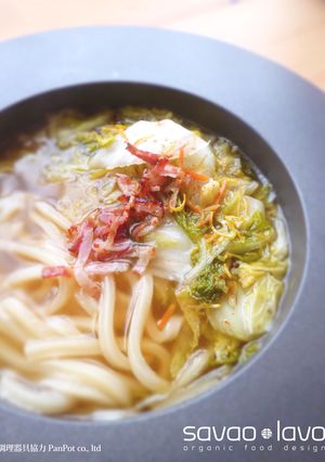 浅漬けと刻みベーコンの深夜うどん-レシピのメイン写真