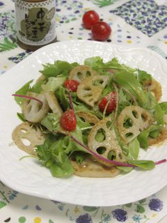 焼きれんこんのグリーンサラダ-レシピのメイン写真
