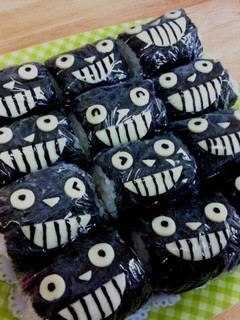 海苔切りなし!トトロおにぎり時短ver-レシピのメイン写真