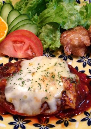 冷凍ハンバーグで簡単チーズハンバーグ-レシピのメイン写真