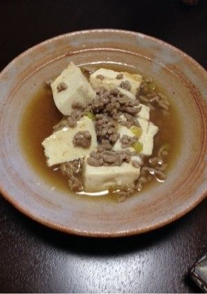 簡単肉豆腐☆挽肉とネギ、豆腐でできちゃう-レシピのメイン写真