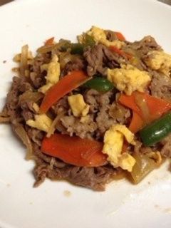 ごま油風味★牛肉と野菜の炒め物-レシピのメイン写真