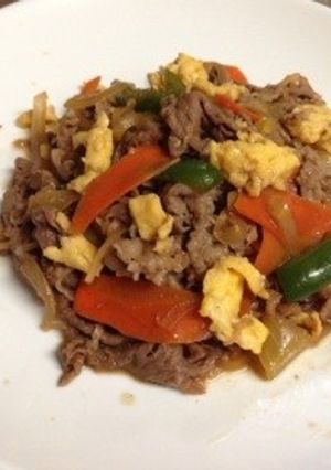 ごま油風味★牛肉と野菜の炒め物-レシピのメイン写真