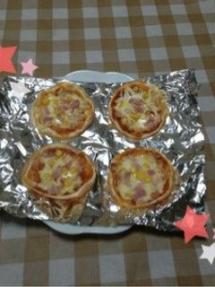 超簡単!パリパリ餃子の皮でピザ♡-レシピのメイン写真