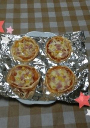 超簡単!パリパリ餃子の皮でピザ♡-レシピのメイン写真