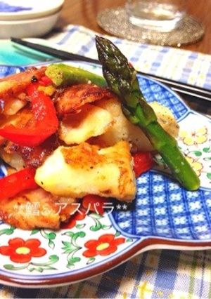 *鱈&ベーコン*アスパラ焼き炒め°☆…-レシピのメイン写真