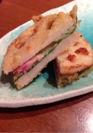 レンコンチーズ挟み揚げ-レシピのメイン写真