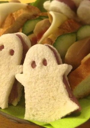 ハロウィン☆紫芋のオバケサンド-レシピのメイン写真