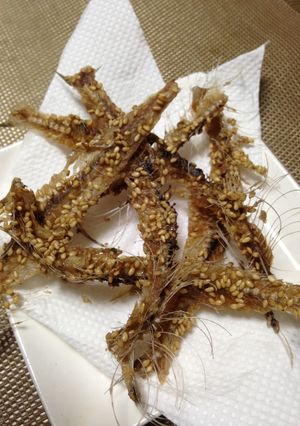 レンジで簡単に♪ お魚の骨せんべい2-レシピのメイン写真