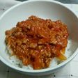 豚ひき肉のチーズトマト丼