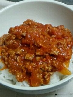 豚ひき肉のチーズトマト丼-レシピのメイン写真