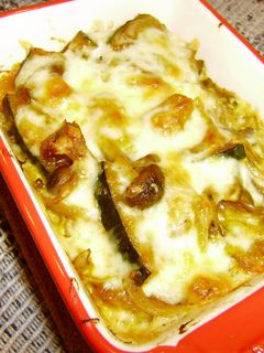 焼肉のタレでかぼちゃときのこのチーズ焼き-レシピのメイン写真
