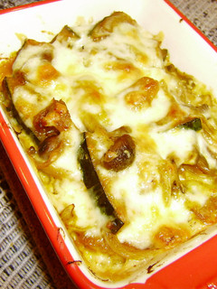 焼肉のタレでかぼちゃときのこのチーズ焼き-レシピのメイン写真