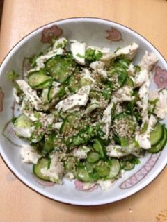 蒸し鶏ときゅうりのサラダ-レシピのメイン写真