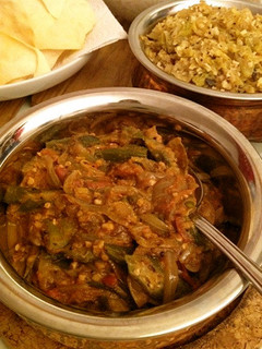 インド家庭料理:オクラと玉ねぎのマサラ-レシピのメイン写真