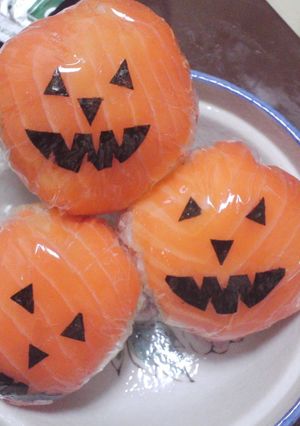 ハロウィンのカボチャ寿司-レシピのメイン写真