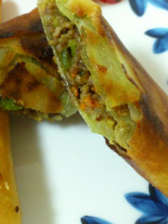 簡単!ひき肉と野菜のカレー春巻き-レシピのメイン写真