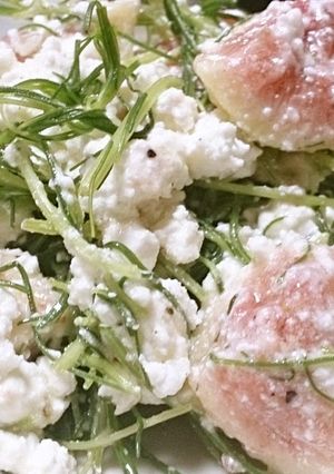 いちじくとおかひじきのチーズサラダ-レシピのメイン写真
