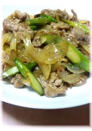 激うま★豚肉とアスパラのオイスター炒め-レシピのメイン写真
