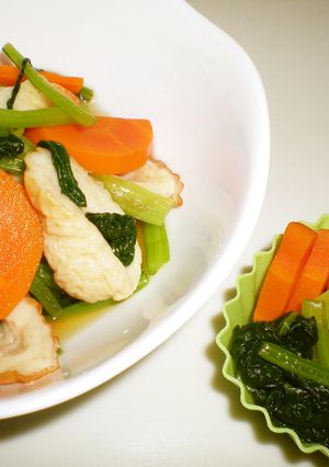 ちくわと小松菜の煮物(レンジ)-レシピのメイン写真