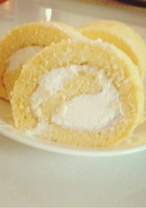 パンこね機で作ったロールケーキ-レシピのメイン写真