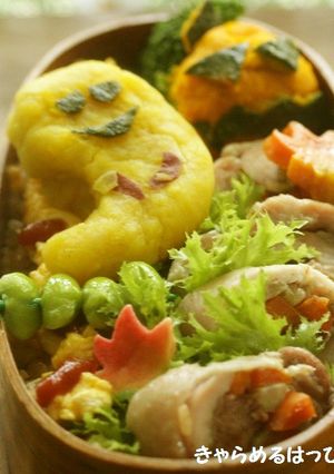 簡単！さつまいもオバケでハロウィン弁当-レシピのメイン写真