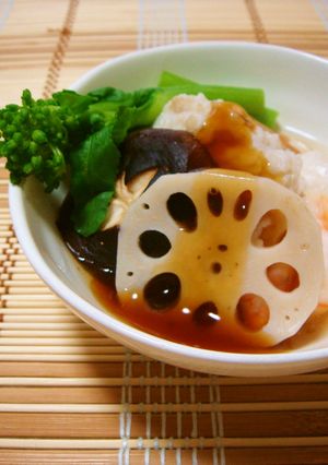 あったか☆エビとささみのレンコン蒸し-レシピのメイン写真