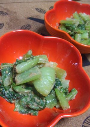 お手軽♪レンジで青梗菜の胡麻和え-レシピのメイン写真