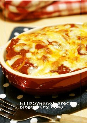 ミート＆ポテトの焼きパスタ-レシピのメイン写真