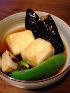 大好き!豆腐、茄子、蓮根揚げ出し-レシピのメイン写真