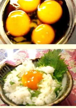 黄身のめんつゆ漬け♪-レシピのメイン写真
