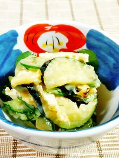 なす・きゅうりとうす揚げの酢味噌あえ♪-レシピのメイン写真