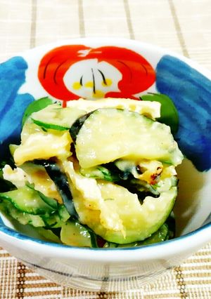 なす・きゅうりとうす揚げの酢味噌あえ♪-レシピのメイン写真