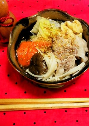 風味豊かなおあげを入れた白だし鍋-レシピのメイン写真