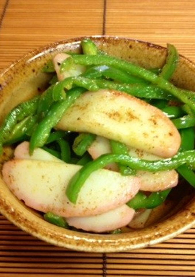 おつまみに！ピーマンと蒲鉾のカレー炒め-レシピのメイン写真