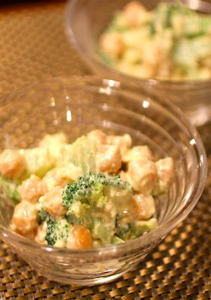ひよこ豆とブロッコリーの豆腐マヨ-レシピのメイン写真