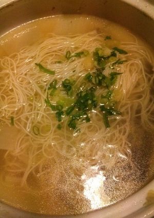 お鍋の〆は…手延べじゃない素麺で決まり☆-レシピのメイン写真