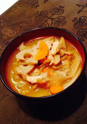 娘達の大好物レンコン切り干し大根お味噌汁-レシピのメイン写真