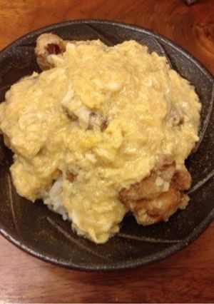 鶏の唐揚げのトロトロ卵丼-レシピのメイン写真