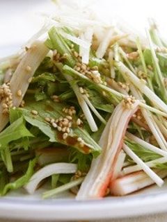 水菜とカニカマのサラダ-レシピのメイン写真