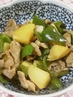 *じゃがいも・ピーマンと豚肉の炒め物*-レシピのメイン写真