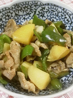 *じゃがいも・ピーマンと豚肉の炒め物*-レシピのメイン写真