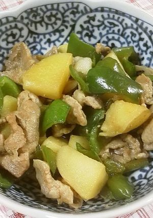 ＊じゃがいも・ピーマンと豚肉の炒め物＊-レシピのメイン写真