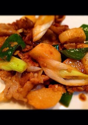 山芋と豚肉のニンニク炒め-レシピのメイン写真