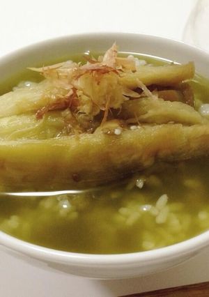 焼き茄子の極抹茶だし茶漬け-レシピのメイン写真