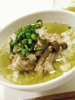 鶏としめじの極抹茶だし茶漬け-レシピのメイン写真