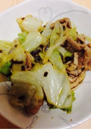 簡単！豚肉とキャベツの塩昆布蒸し-レシピのメイン写真