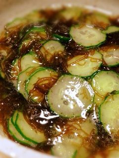 簡単酢の物⁈☆もずく酢inきゅうり☆-レシピのメイン写真