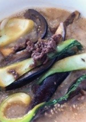 秋茄子と肉そぼろの担々うどん(17)-レシピのメイン写真